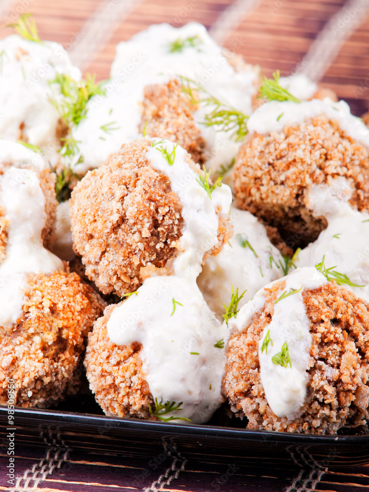Meatballs with white sauce Meatballs with white sauce