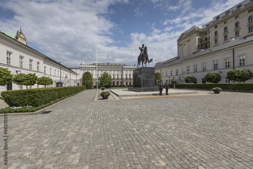 Fototapeta premium WARSAW, POLAND - JULY, 08: Presidential Palace in Warsaw, Poland