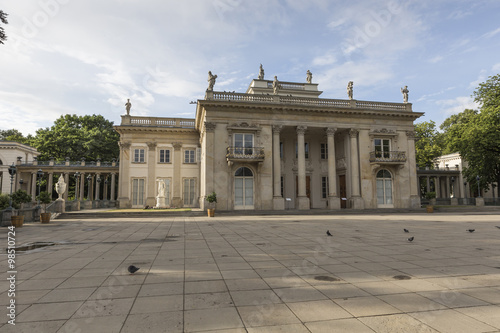 The Lazienki palace in Lazienki Park  Warsaw. Lazienki Krolewski