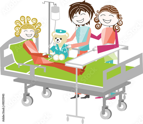 Parents rendant visite à leur enfant hospitalisé