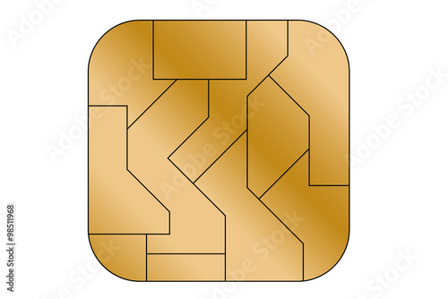 Goldener Datenchip