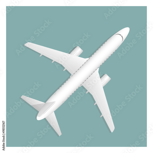 Airplane isolated on background