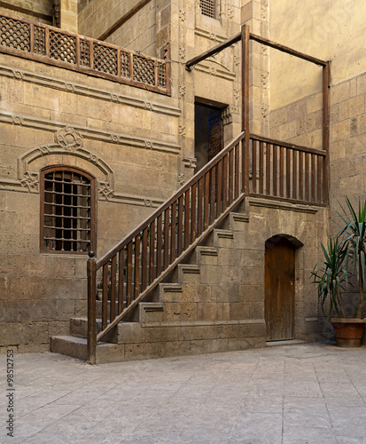 A courtyard of a historic house in Old Cairo  Egypt