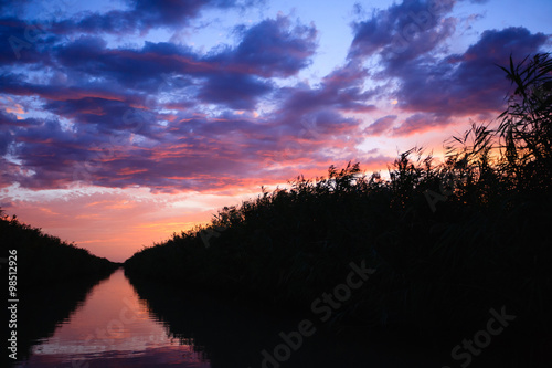 Sunset over water