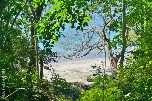 Fototapeta Naklejka Na Ścianę i Meble -  The Playa Blanca beach in Peninsula Papagayo in Guanacaste, Costa Rica