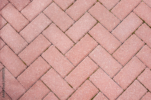 Red brick pavement background
