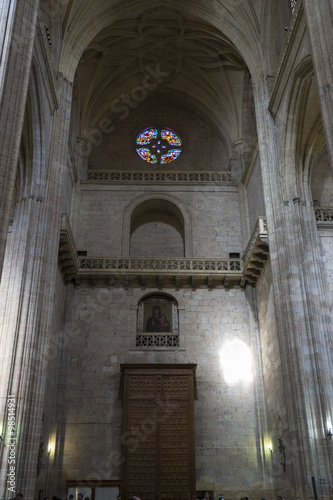 Interior of gothic cathedral of Segovia in Spain