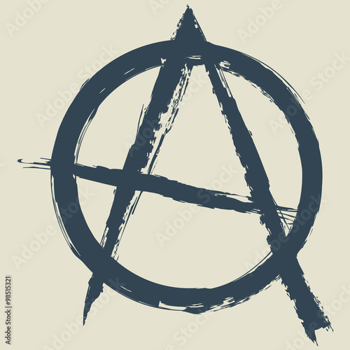 anarchy symbol. photo