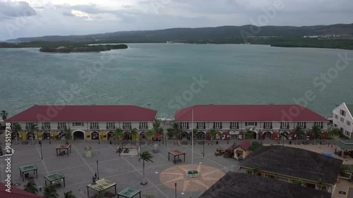 Falmouth Jamaica cruise ship port entry area.Spanish rule after Christopher Columbus in 1494. Independence from United Kingdom 1962. 1.3 million tourists annually. photo