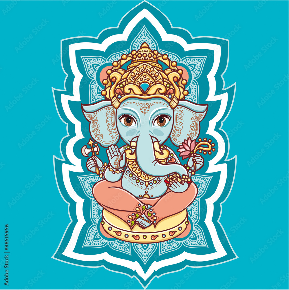 Hindu elephant God Lord Ganesh. Hinduism. Happy Ganesh Chaturthi ...