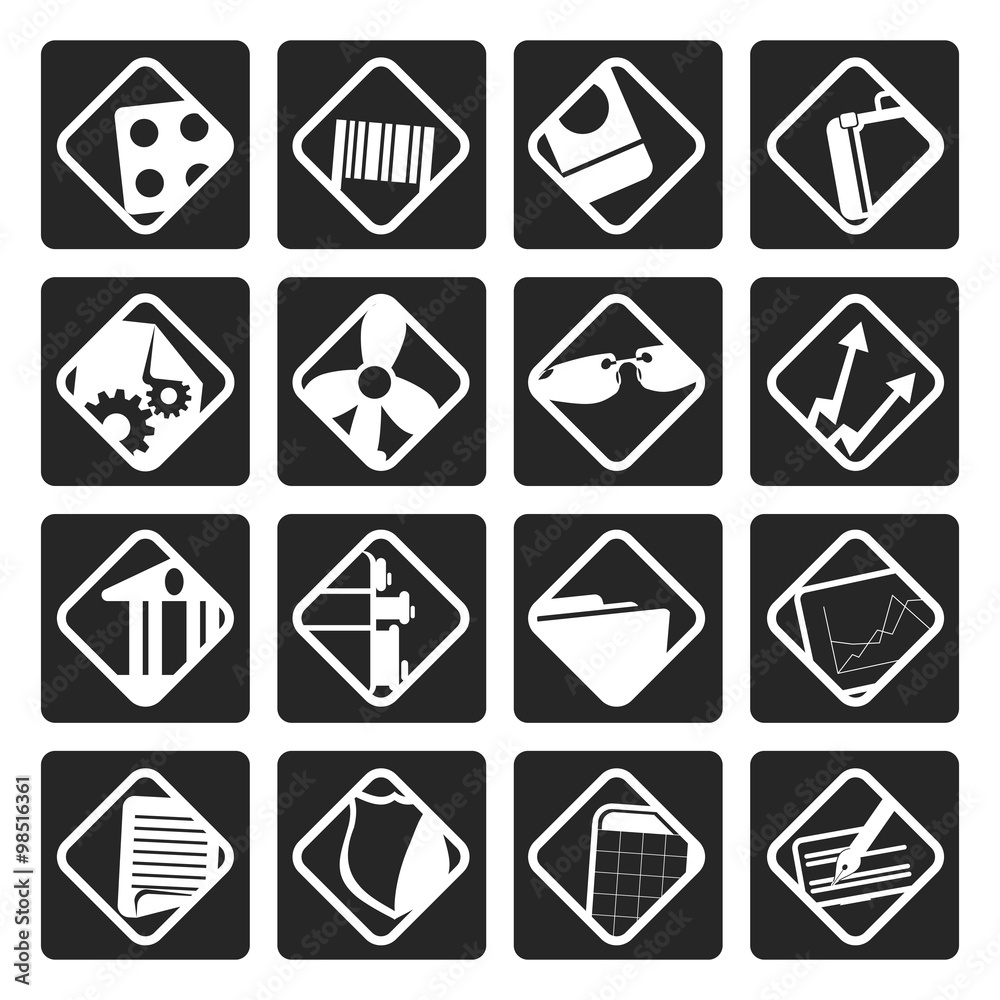 Black Business and Office Icons - Vector Icon Set Black Business and Office Icons - Vector Icon Set