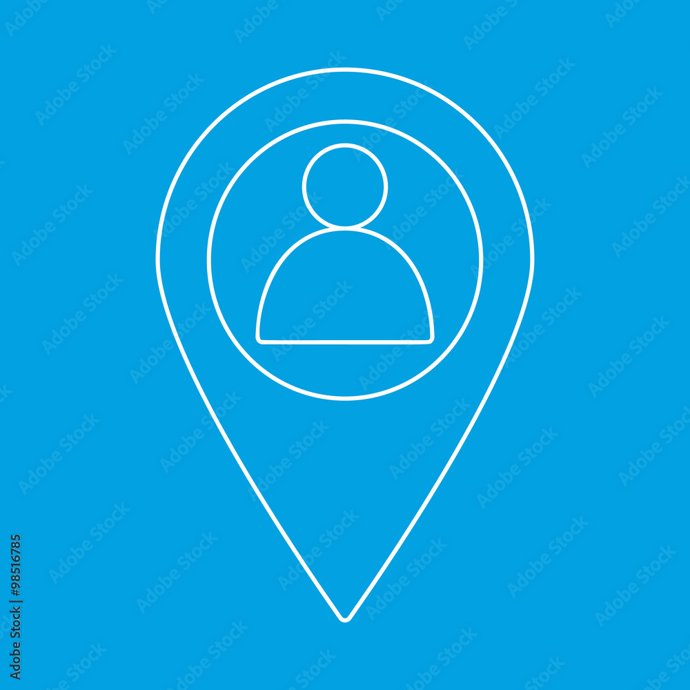 Man map marker icon Man map marker icon