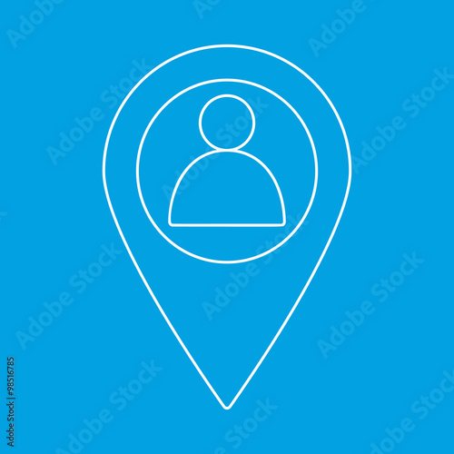 Man map marker icon
