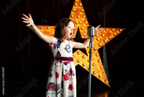 Singer,Star, microphone, stage photo