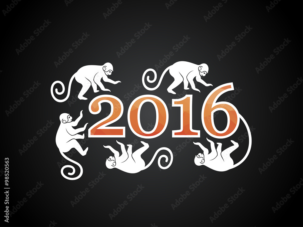 Naklejka premium Vector illustration of monkey