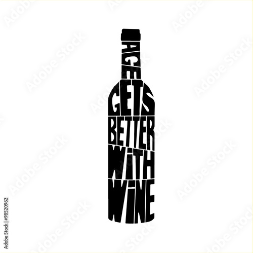 Age gets better with wine .poster design