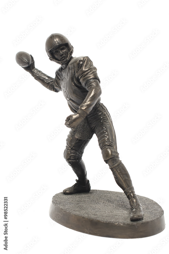 bronze sculpture of a football player bronze sculpture of a football player