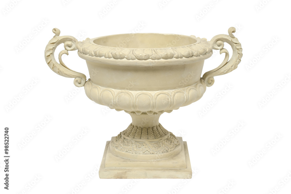 retro Flowerpot isolated on white retro Flowerpot isolated on white