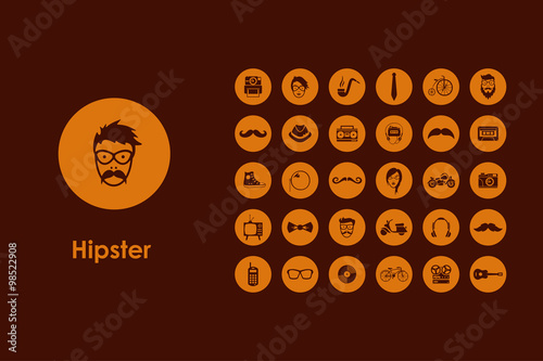 Set of hipster simple icons