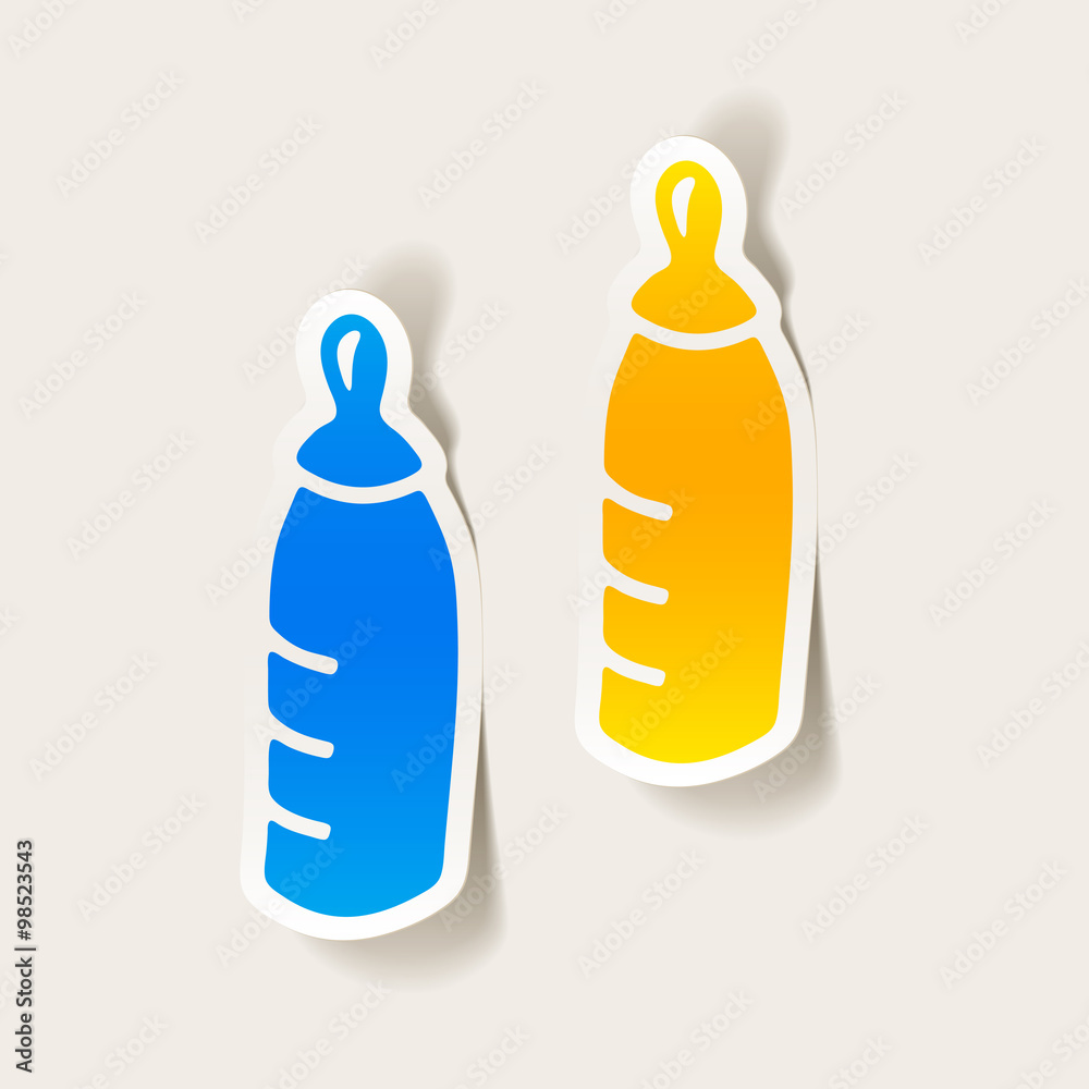 realistic design element: baby bottle realistic design element: baby bottle