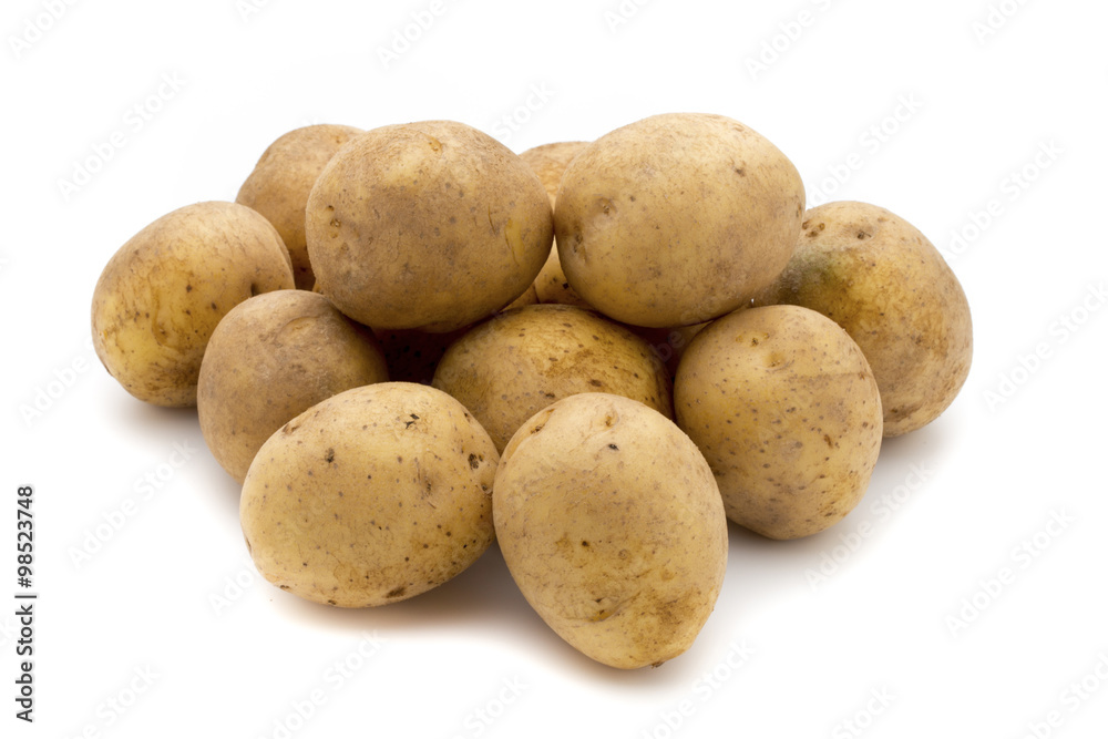 Potato isolated on white background close up. Potato isolated on white background close up.
