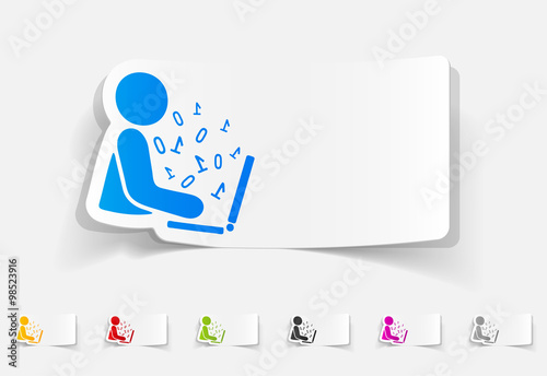 realistic design element. hacker