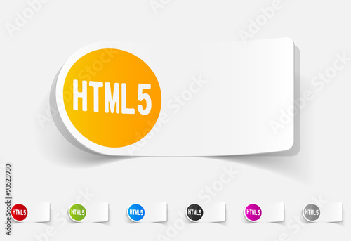 realistic design element. HTML5