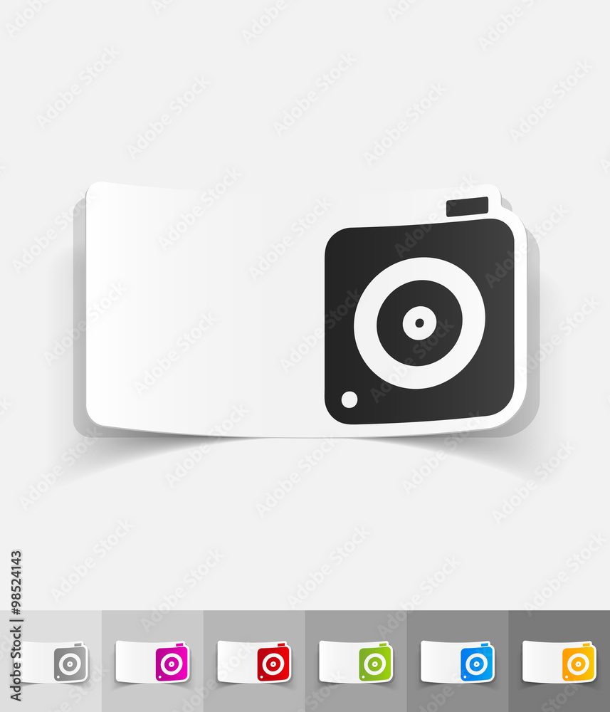 realistic design element. photo camera realistic design element. photo camera