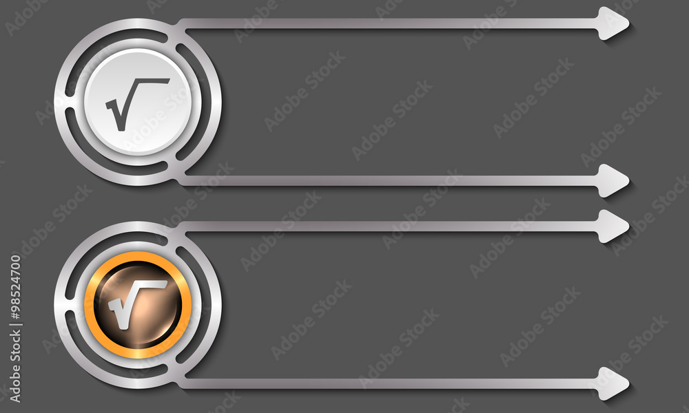 Silver abstract boxes for your text and radix icon Silver abstract boxes for your text and radix icon