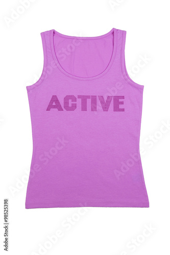 Pink Women's sports shirt isolated on white