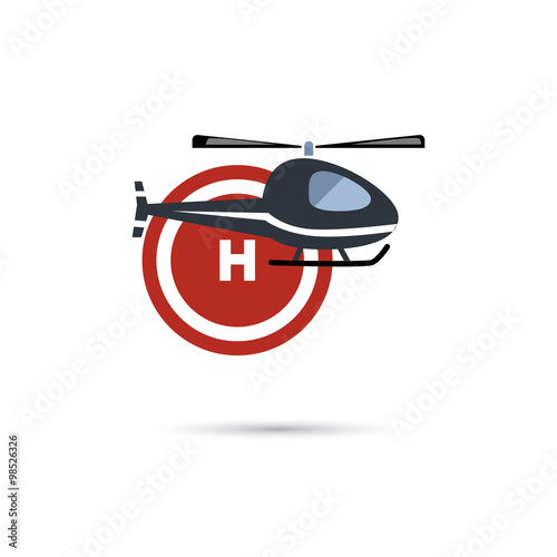 Travel helicopter icon