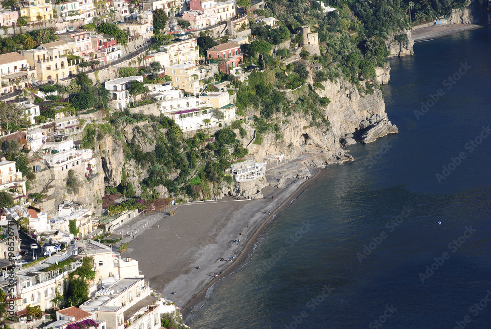 Fototapeta premium View beach of Positano village, Italy