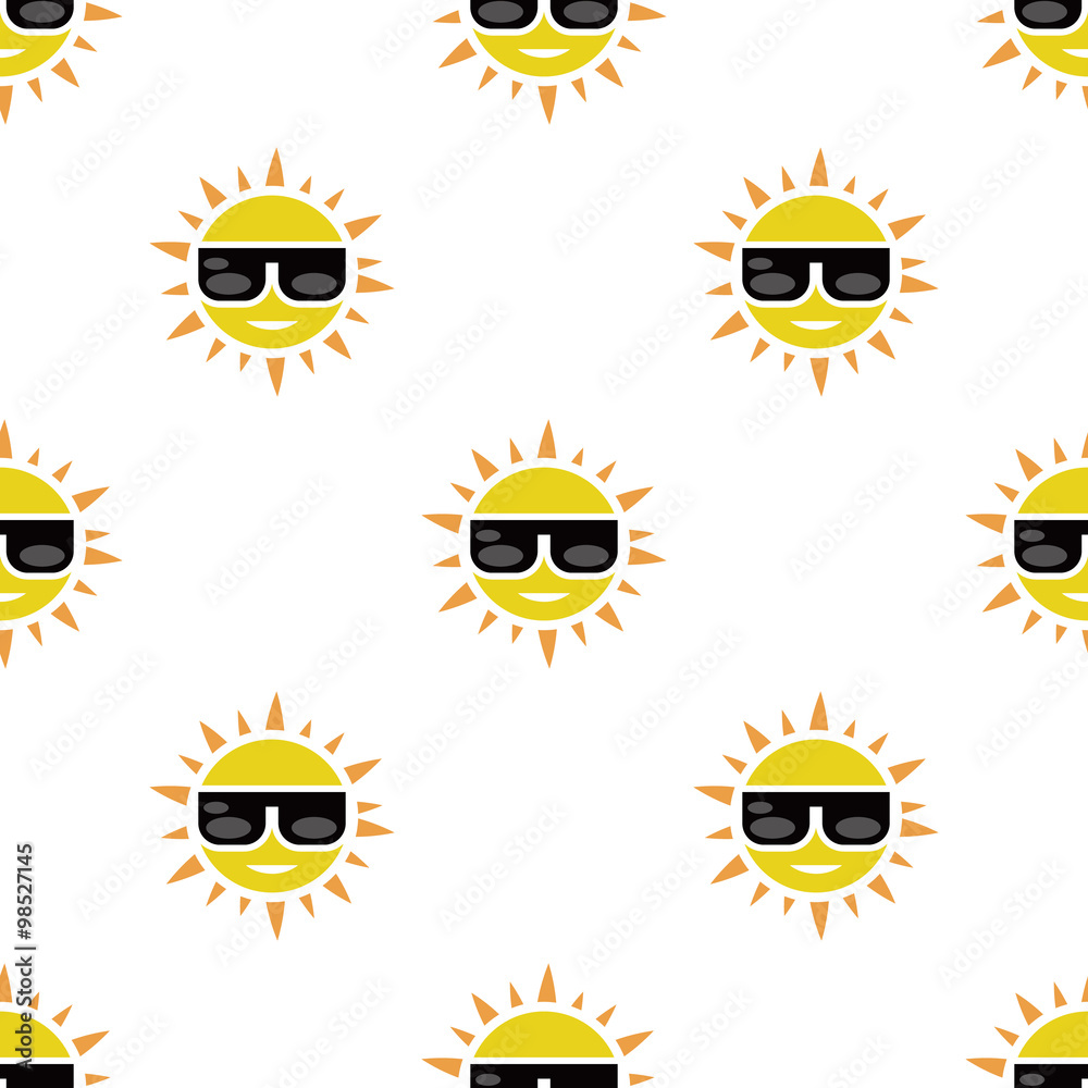 Sun with sunglasses icon Sun with sunglasses icon