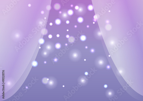 background gentle curtains slightly opened boudoir with luminous