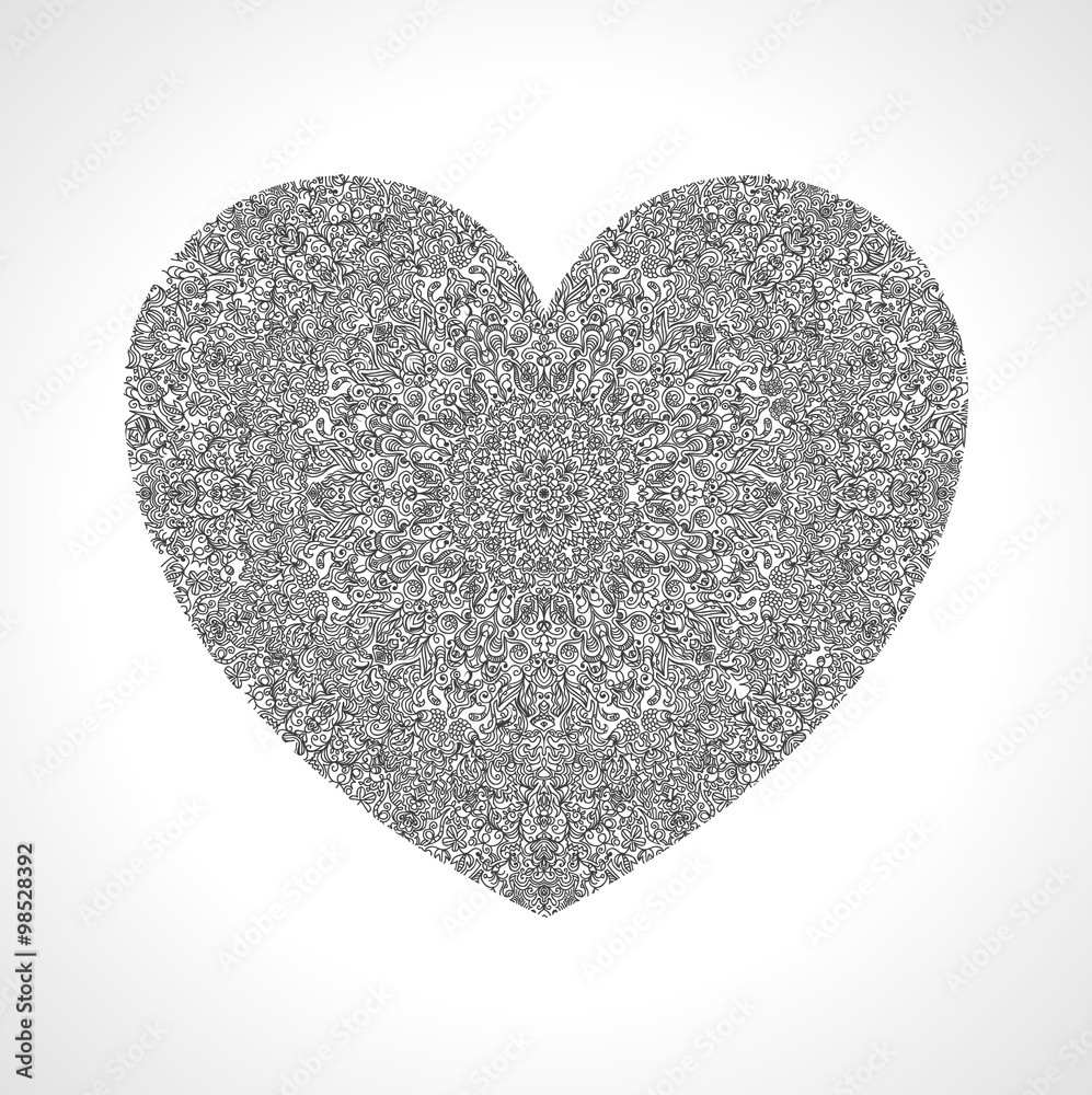 intricate pattern gray design heart mehendi intricate pattern gray design heart mehendi