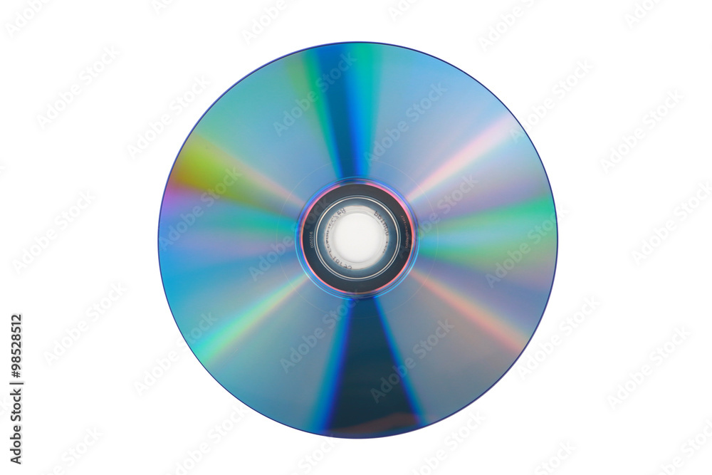 DVD, CD disc on white background, close-up, isolated DVD, CD disc on white background, close-up, isolated