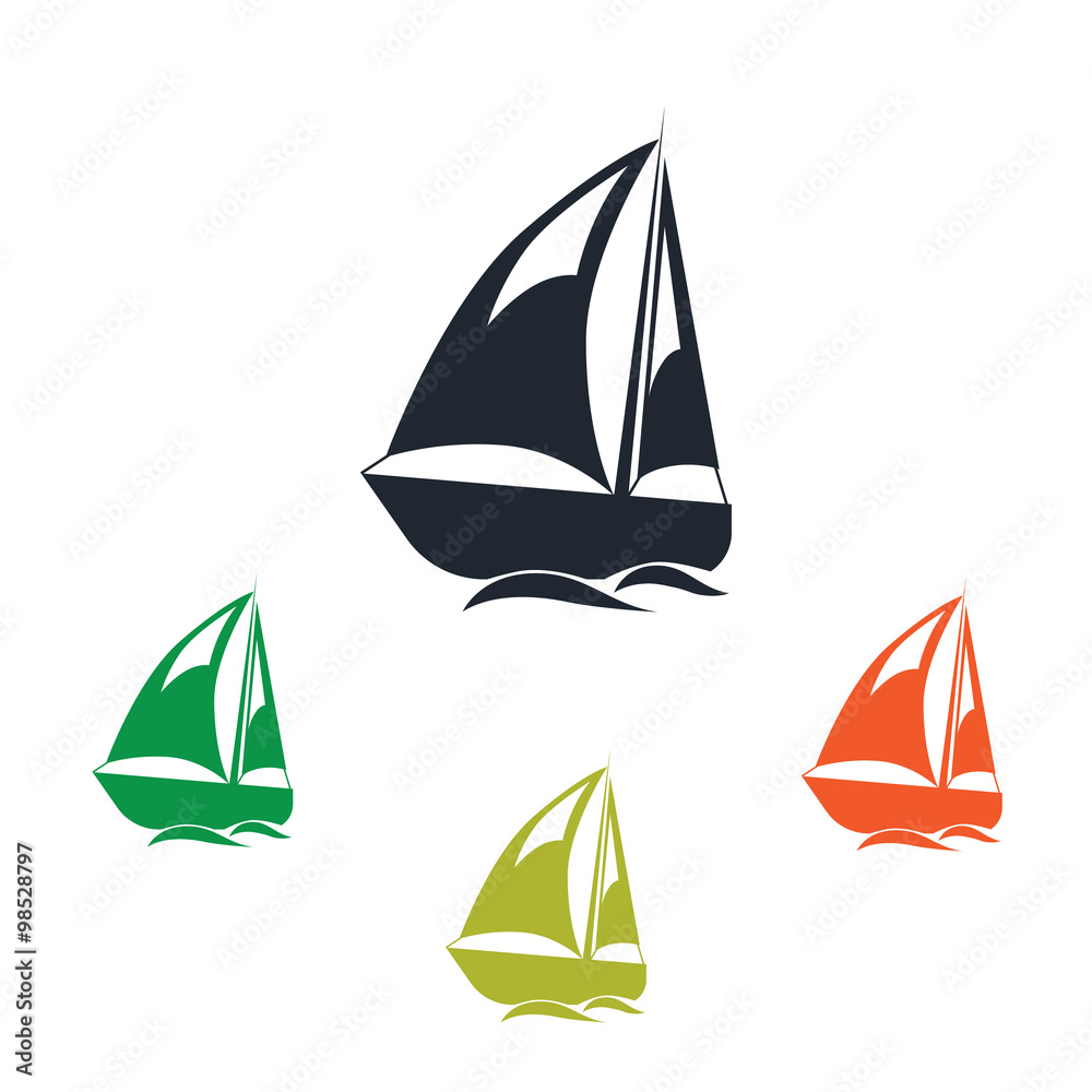 Fototapeta premium Yacht icon