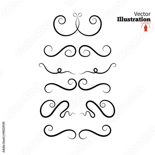 Vector Calligraphic elements