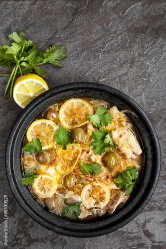 Chicken Casserole with Lemon Olives and Cilantro photo