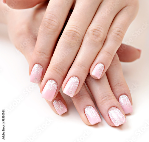 french manicure isolated 