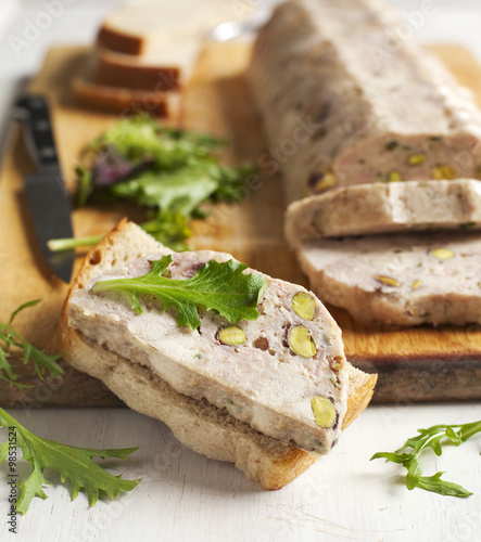 Chicken terrine with pistachios