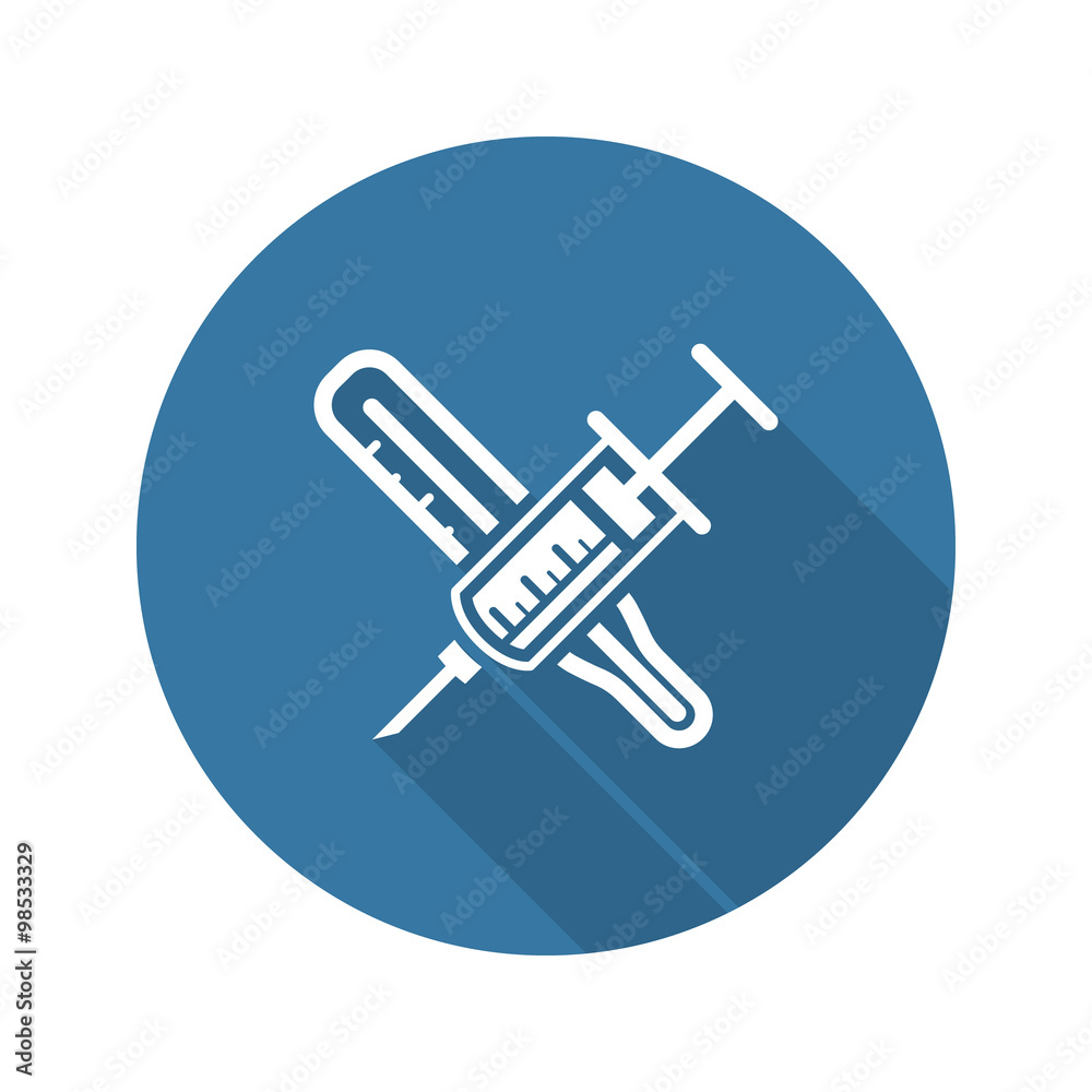 Vaccination and Medical Services Icon. Flat Design. Vaccination and Medical Services Icon. Flat Design.