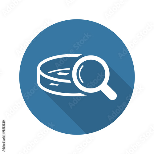 Bacteriological Analysis Icon. Flat Design.