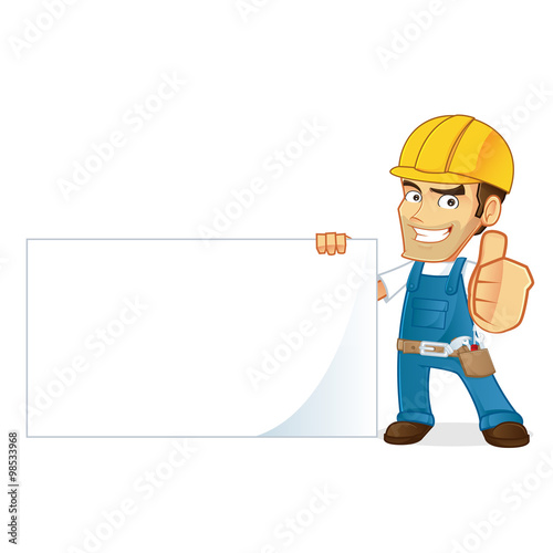 Cartoon illustration of a Handyman
