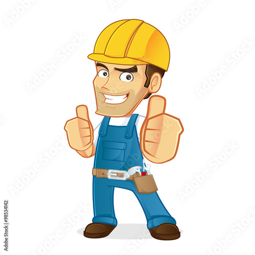 Cartoon illustration of a Handyman
