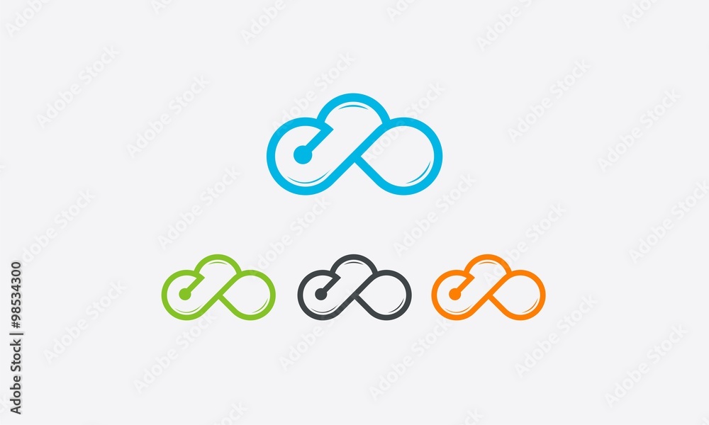 Obraz premium cloud logo vector