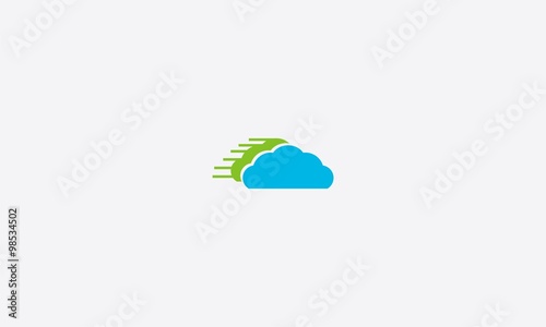 data cloud tech simple logo vector