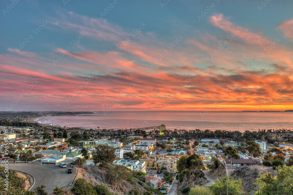 Sun sets in the West over Coastal Ventura