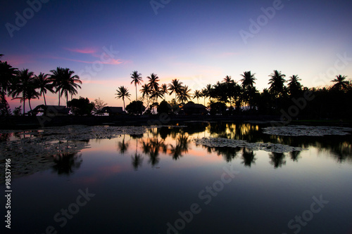 Sunrise at candidasa, Bali photo