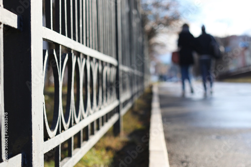 Street wrought fence photo